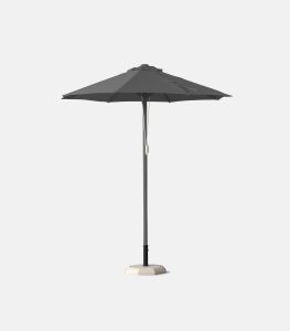 Heavy-duty aluminum umbrella Ø2.20m with grey acrylic canopy - Top view