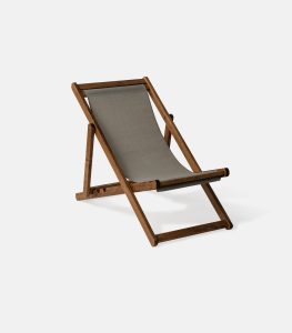 Σεζλονγκ Ξύλινη Οξιά Γκρι PVC χωρίς μπράτσα