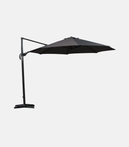 Cantilever aluminum umbrella Ø3.50m with grey canopy