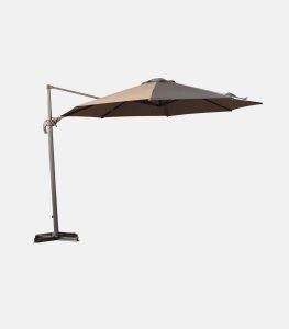 Cantilever aluminum umbrella Ø3.50m with mocca canopy