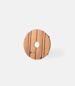 Reinforced Wooden Umbrella Pole Table - Top view