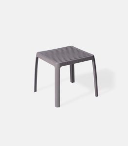 Polypropylene Side Table Alkmini Taupe - Side view
