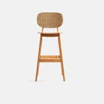 Bar Stool Wood - Rattan BS - 02