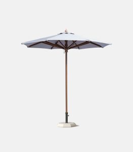 Ομπρέλα ξύλινη Φ.2.20m / Φ.2.50 με πολυεστερικό ύφασμα Γκρι