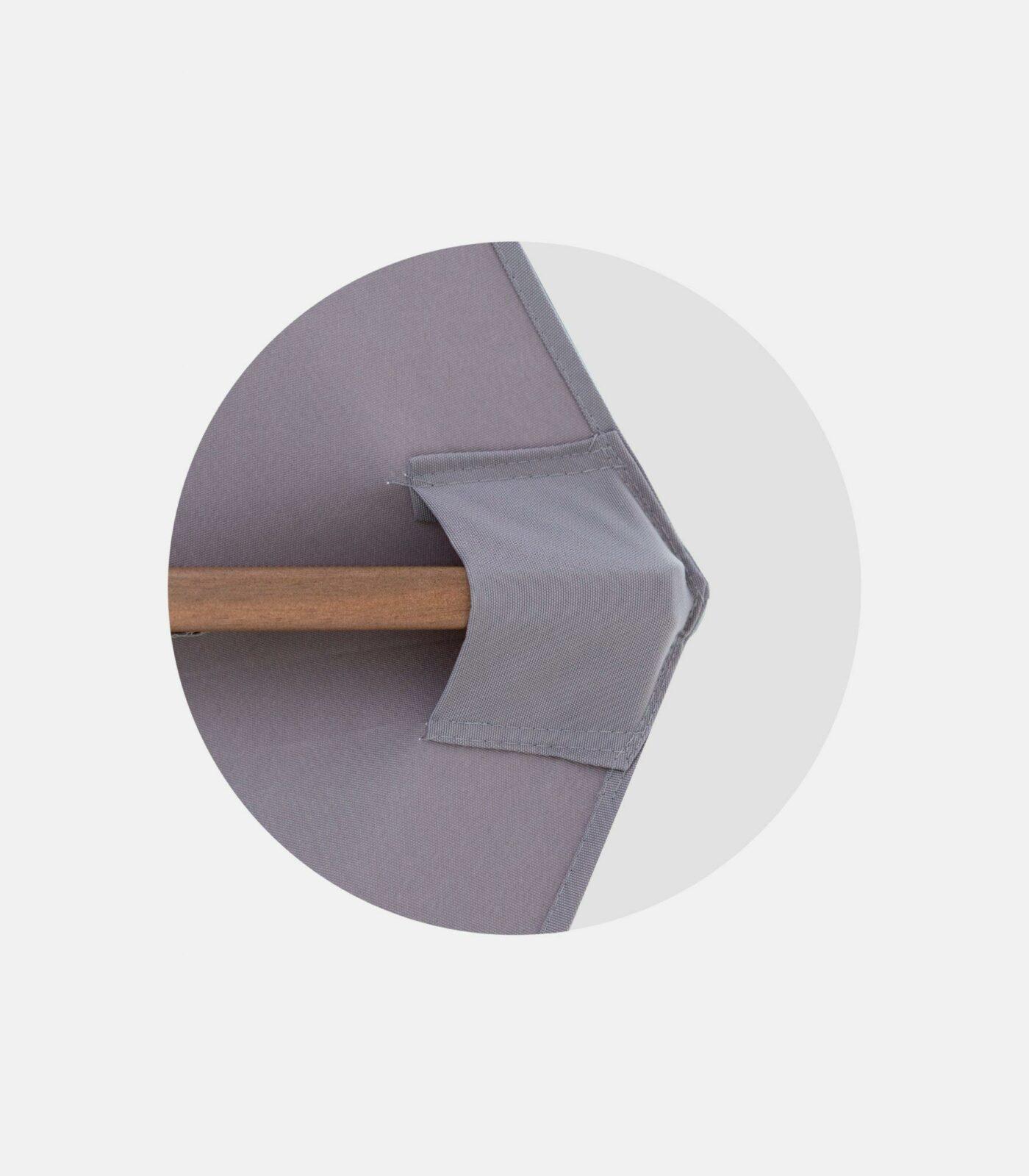 Ομπρέλα ξύλινη Φ.2.20m / Φ.2.50 με πολυεστερικό ύφασμα Γκρι