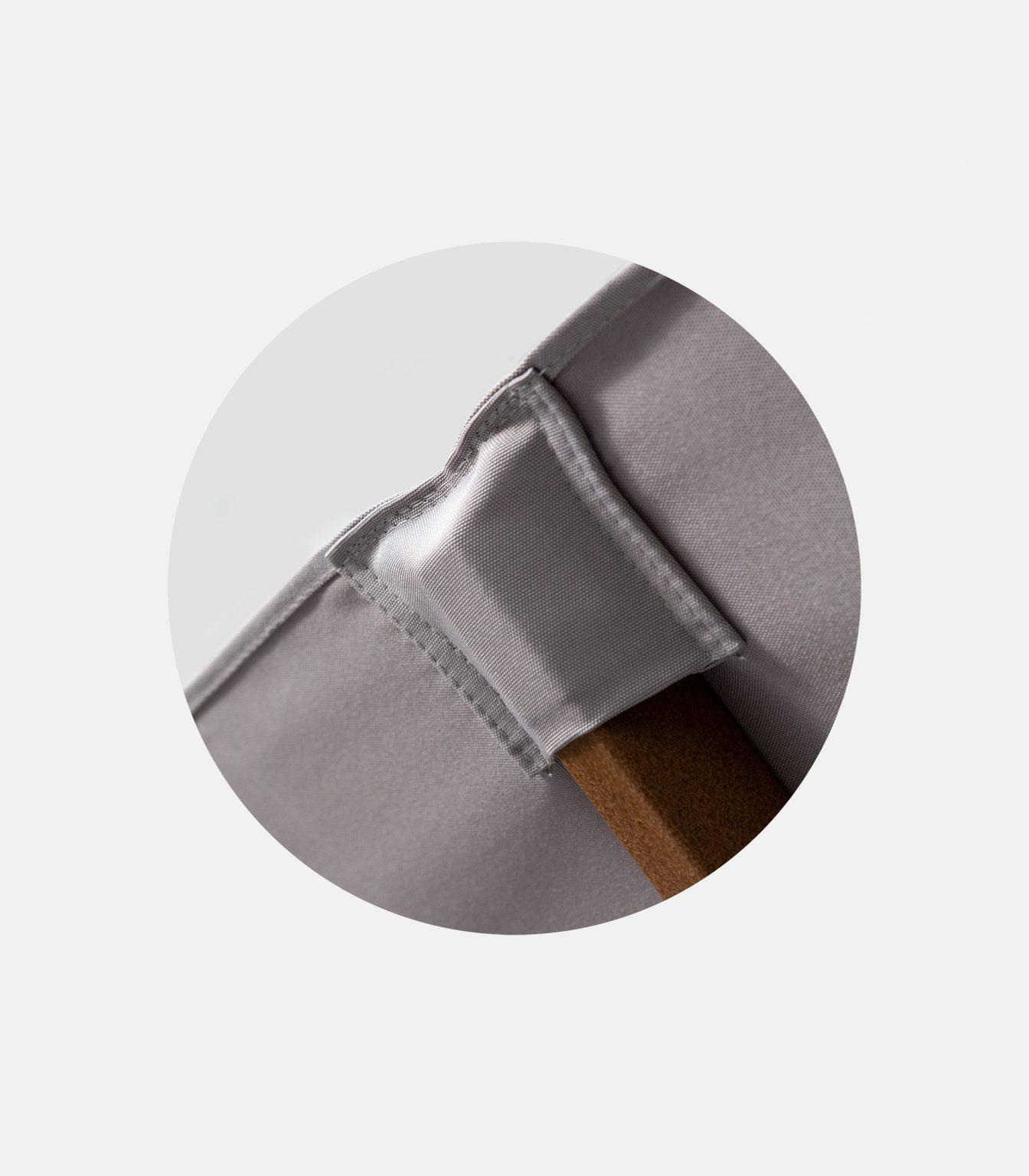 Ομπρέλα ξύλινη τετράγωνη 2.30 Χ 2.30m με πολυεστερικό ύφασμα Γκρι