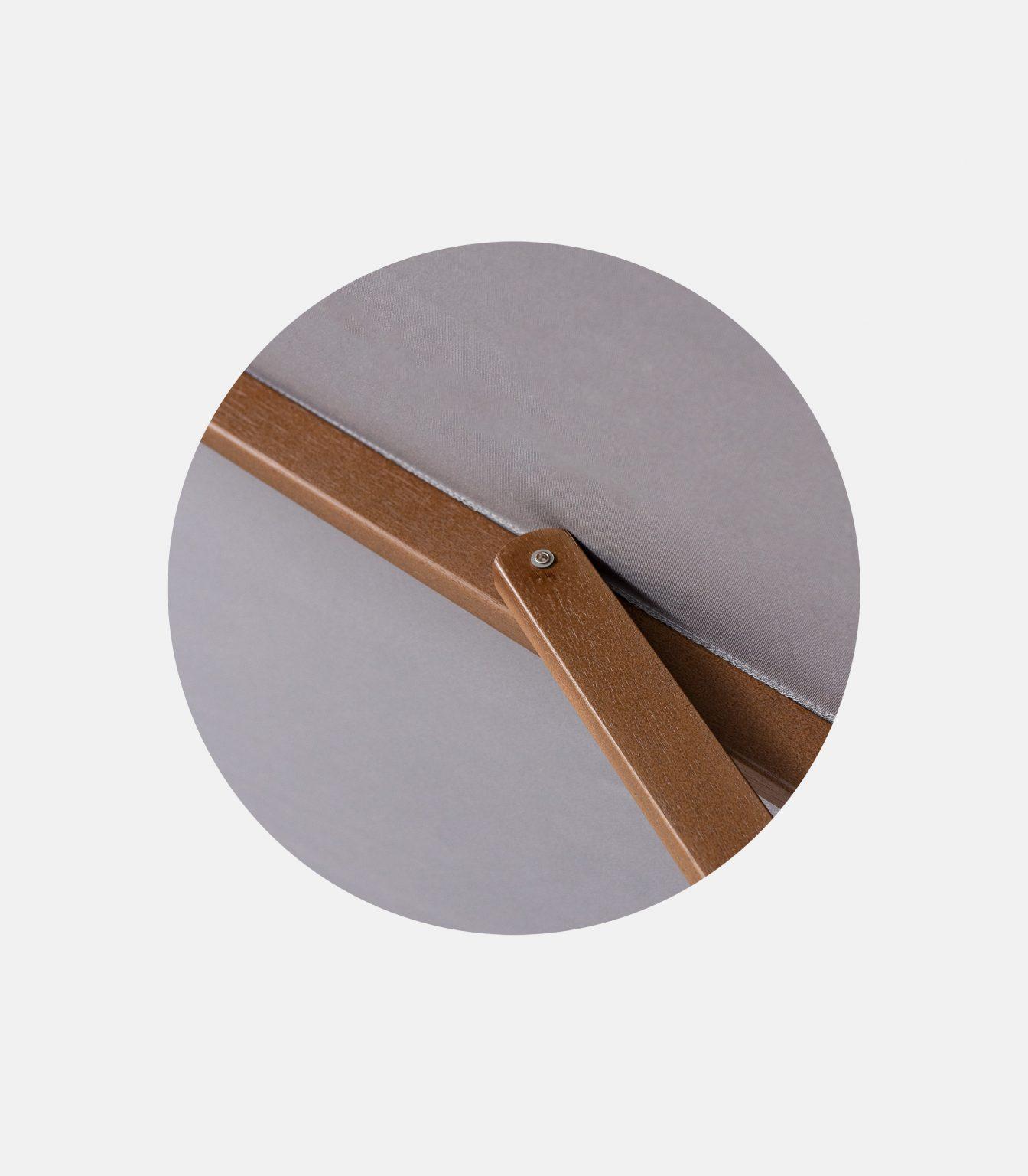 Ομπρέλα ξύλινη τετράγωνη 2.30 Χ 2.30m με πολυεστερικό ύφασμα Γκρι