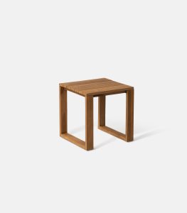 Ξύλινο Τραπεζάκι Ομπρέλας Teak - Πλαϊνή όψη