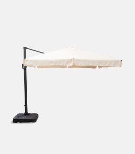 Cantilever aluminum umbrella 3.00 x 3.00m with ecru polyester canopy