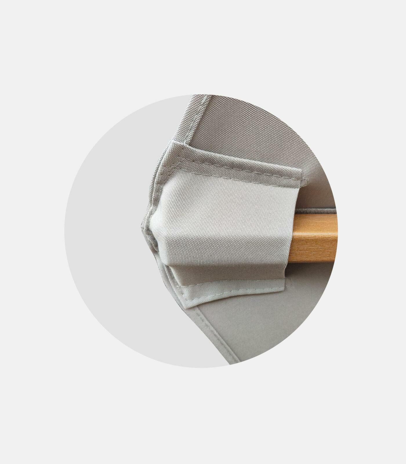 Ομπρέλα ξύλινη Φ.2.20m / Φ.2.50 με πολυεστερικό ύφασμα Γκρι