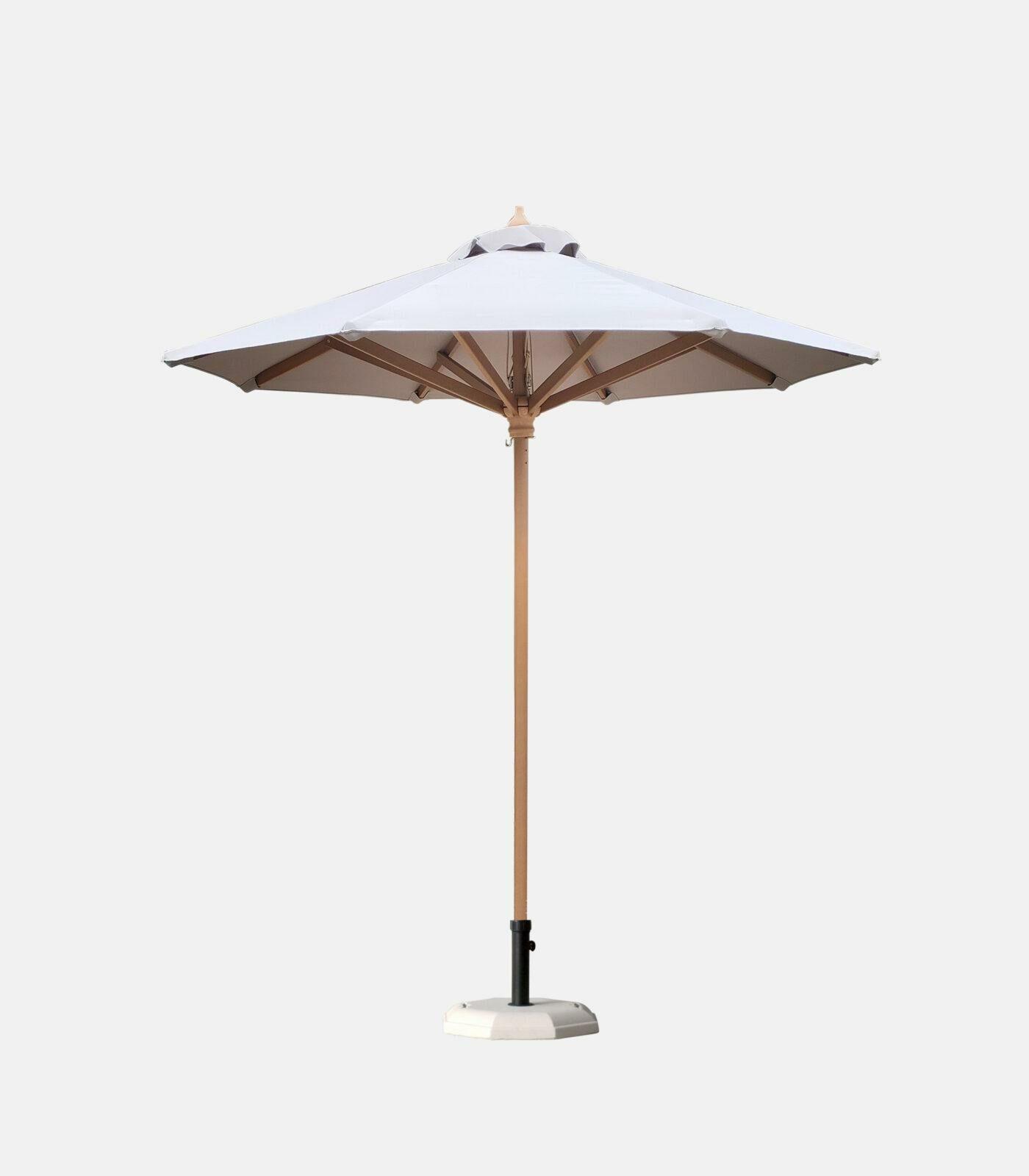 Ομπρέλα ξύλινη Φ.2.20m / Φ.2.50 με πολυεστερικό ύφασμα Γκρι