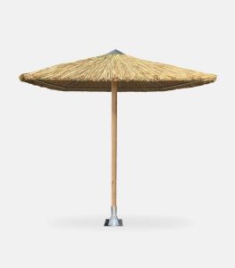 Woven Reed Beach Umbrella Poseidon - Side View