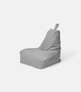Grey pouf armchair