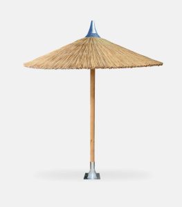 Woven Reed Beach Umbrella Aphrodite - Side View