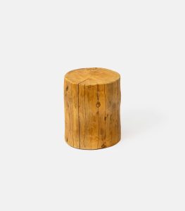 Wooden Stool Natural Trunk Round