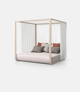 Aluminum Beach Daybed PRIVE Fixed - Cream