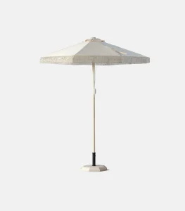 Aluminum umbrella with fringe Ø2.20m / Ø2.50m canopy - Side view