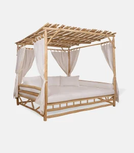 Wooden Beach Daybed PRIVE Fixed Teak 1