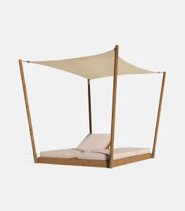 Ξύλινο Κρεβάτι Παραλίας Prive Σταθερό Teak 2