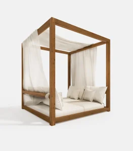 Ξύλινο Κρεβάτι Παραλίας Prive Σταθερό Λυδία