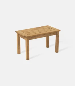 Ξύλινο Τραπεζάκι Ομπρέλας Teak Παραλληλόγραμμο - Πλαϊνή όψη