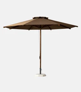 Wooden umbrella Ø 3.40 m with acrylic canopy