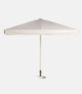 Heavy-duty Aluminum umbrella 3 x 3m with ecru polyester canopy - Side view