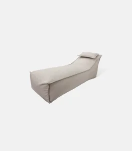 Pouf lounger with headrest