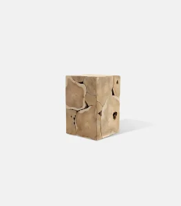 Teak Root Side Table Cube