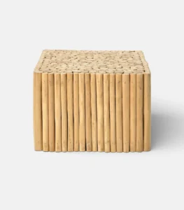 Τραπεζάκι Ξύλινο από κλαδιά Τετράγωνο Teak