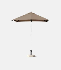 Heavy-duty aluminum umbrella 2.20 x 2.20m with mocca acrylic canopy - Side view