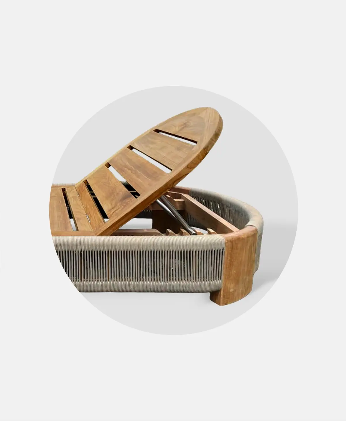 Ξαπλώστρα παραλίας ξύλινη Teak Ερυφίλη